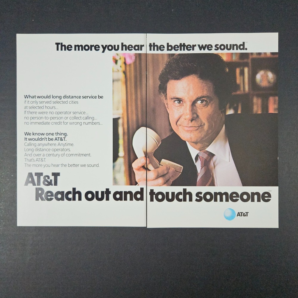 1984 AT&T Reach Out & Touch Someone Vintage Print Ad Long Distance‎ Telephone